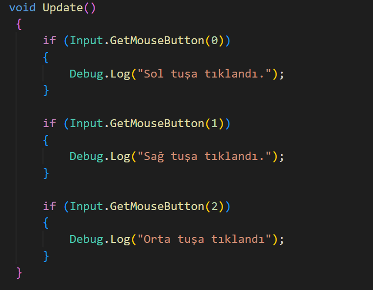 Unity- Mouse Girdileri — Input.GetMouseButton() | by Ümit Aslan | Medium