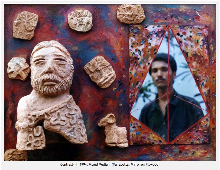 Title: Contrast-III, Year: 1995, Medium: Mixed Media