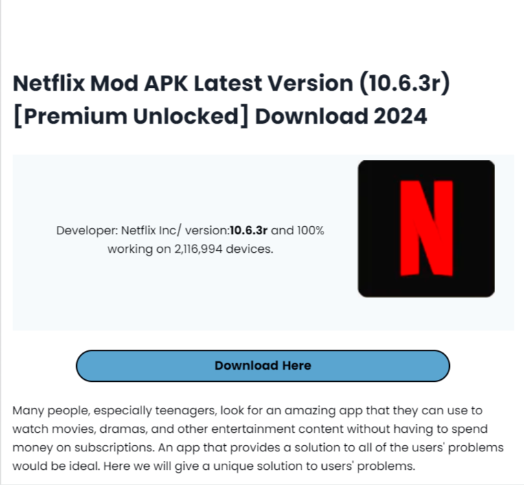 Netflix Mod APK PremiumFree to Download! Sabasaleem Medium