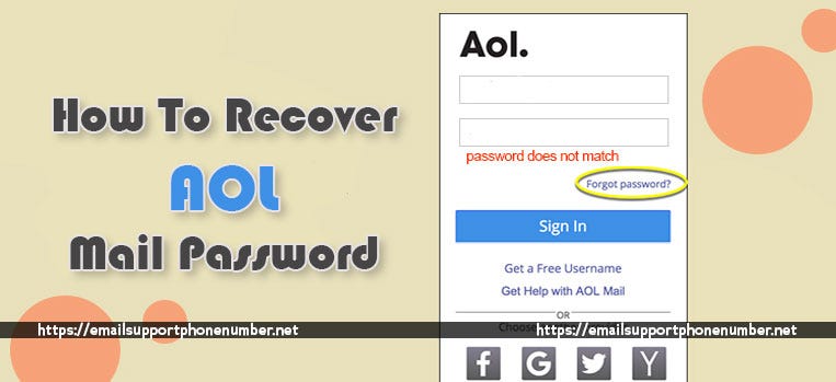 Recover Aol Account Without Phone Number How to Recover Forgotten AOL Email Password - Williamscatherine - Medium