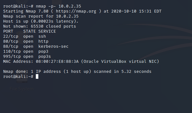 nmap scan