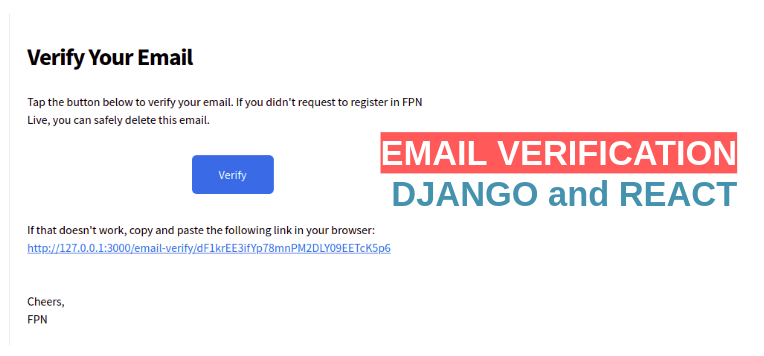 email verification django