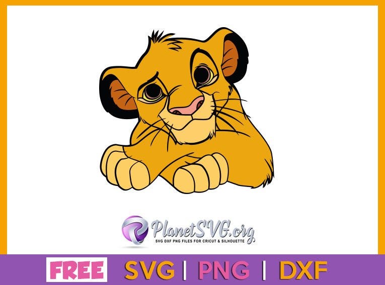 Lion King Simba, Svg, Png, Cut Files for Cricut, Silhouette 