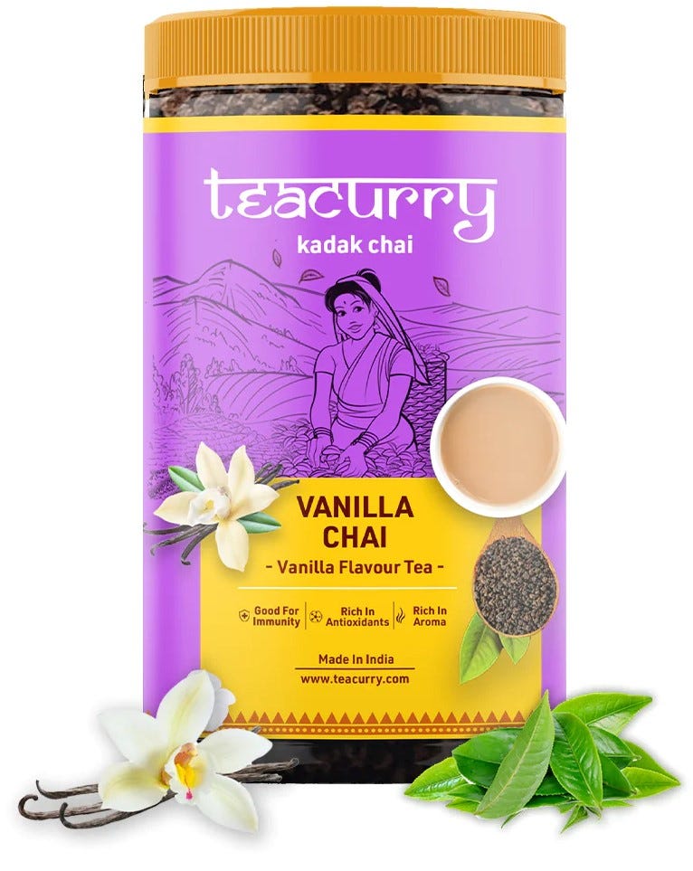 Teacurry Vanilla Chai. Tea has been enjoyed for centuries… by