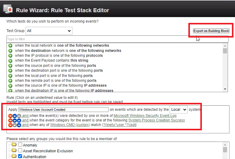 IBM Qradar Building Block Olusturma ve Kural Yazimi by Dasdas Medium