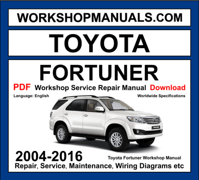 Download Toyota Fortuner Service & Repair Guide