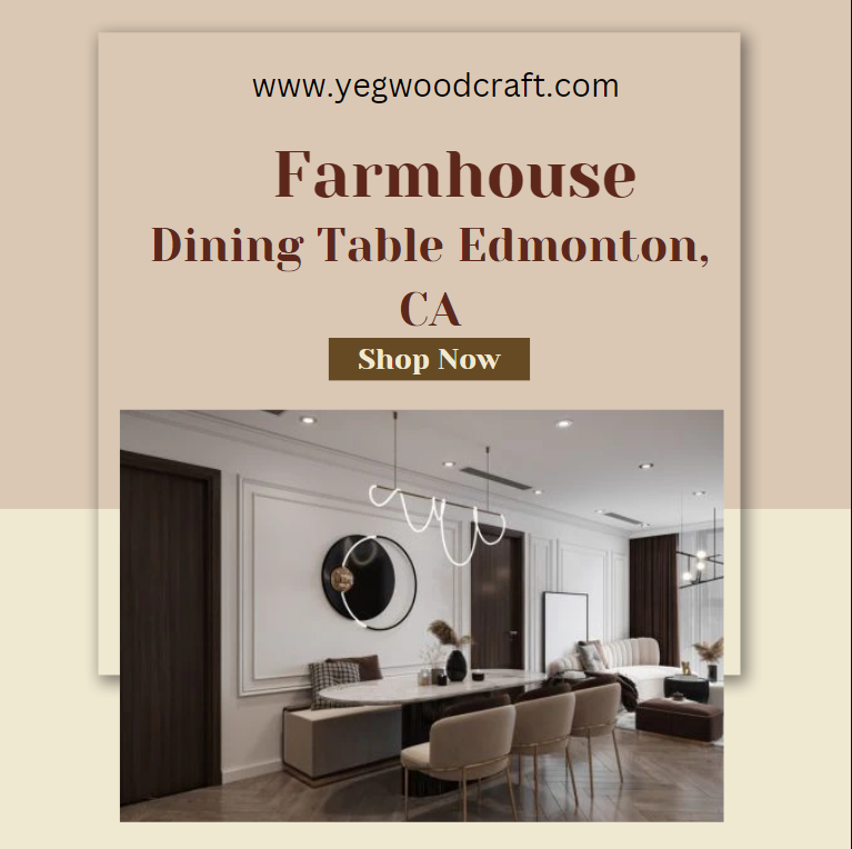 Farmhouse Dining Table, Edmonton, CA YEG Woodcraft Medium