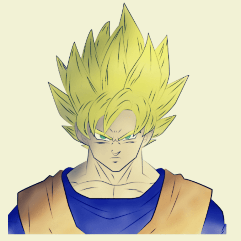 67 Goku para colorir