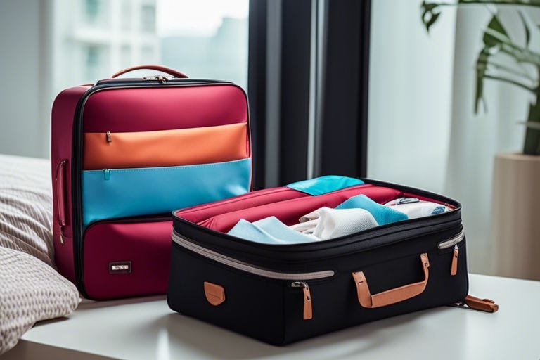BAGSMART 6 Set Compression Packing Cubes - Lightweight Travel Essentials, Durable Luggage Organizer