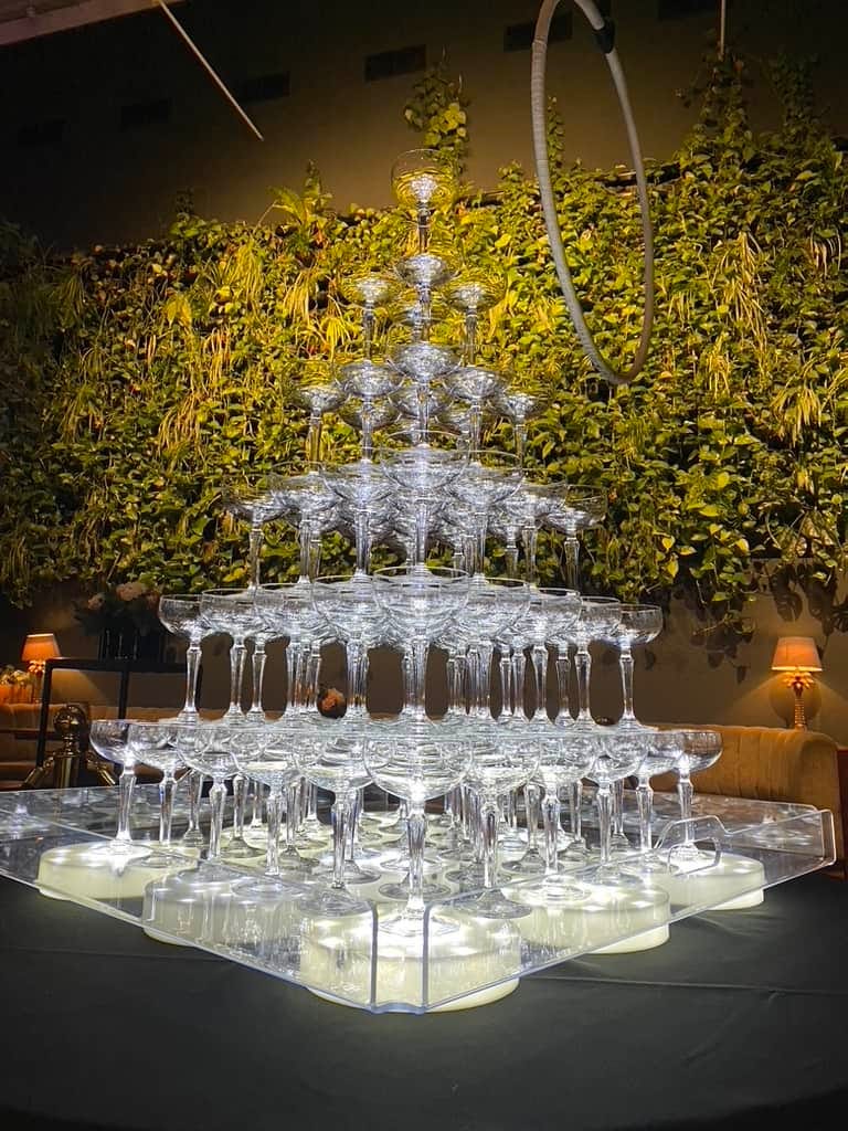 Opulent Bride and Groom Champagne Flutes Indulge in Luxury Toasts by