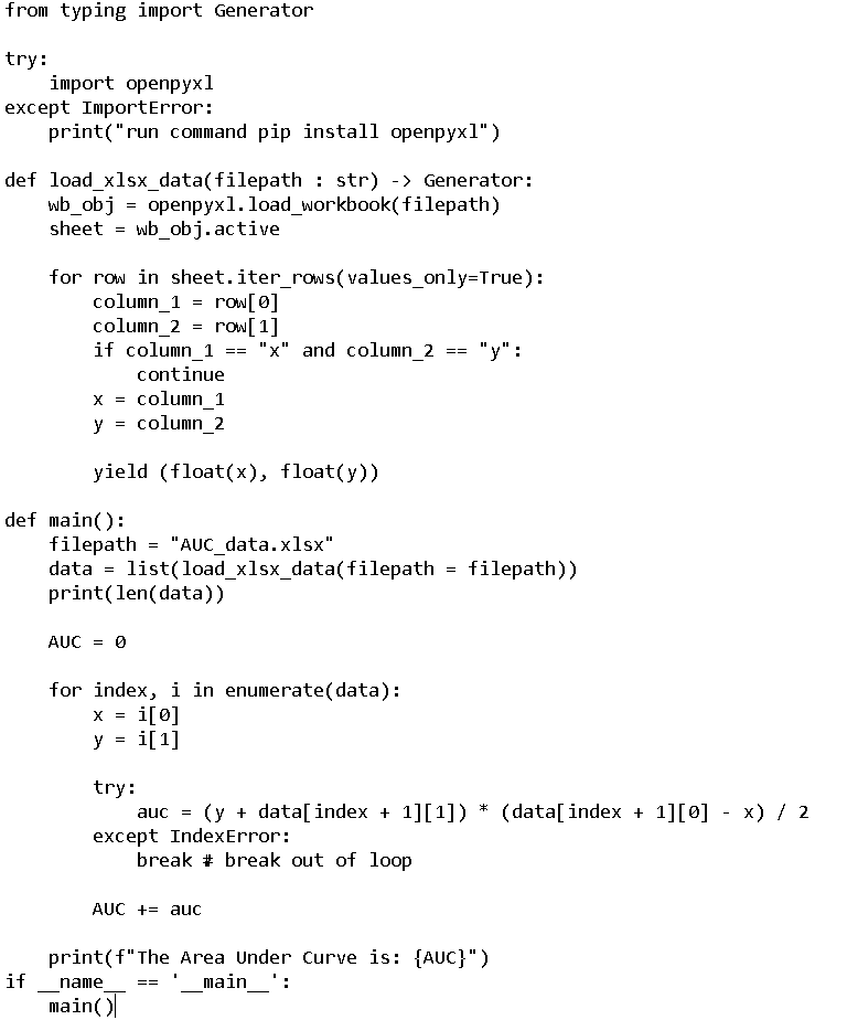 Math Assignment: Calculate Area Under Curve With Python - Laochingsan ...