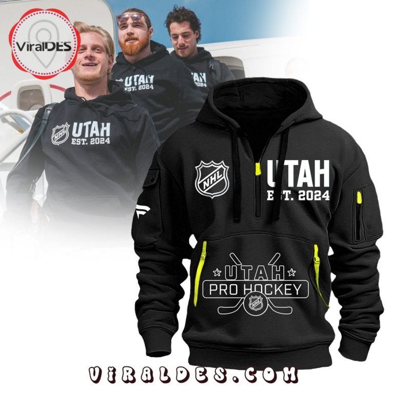 Introducing the Utah NHL Team Pro Hockey Black Hoodie, Jogger, Cap | by ...