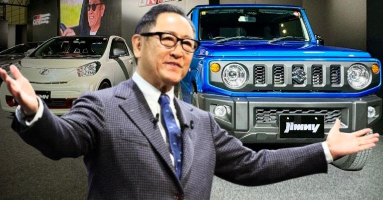 Toyota Chairman Akio Toyoda Shows Off His Personal 3 Door Maruti Jimny