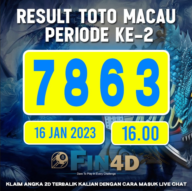 DATA MACAU — HASIL KELUARAN TOTO MACAU 16 JANUARI 2024 16.00 WIB data