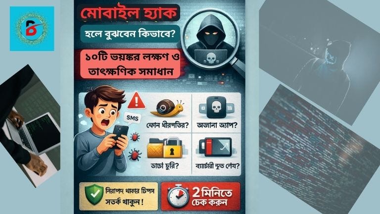মোবাইল হ্যাক হয়েছে কিনা বুঝবেন কিভাবে? ১০টি ভয়ংকর লক্ষণ ও সমাধান (২০২৬ গাইড)