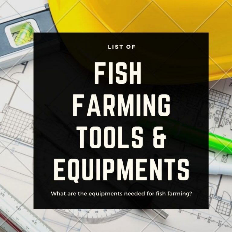 Fish Farming Tools And Equipment. Catfish farming requires a