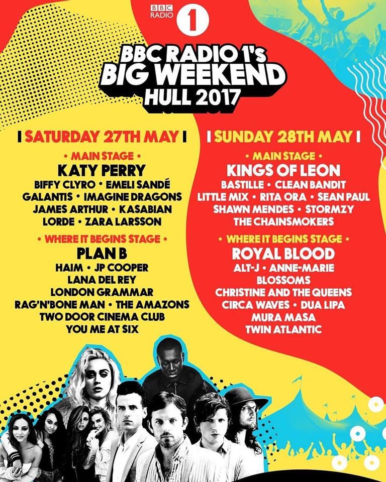 BBC Radio 1’s — Big Weekend Line Up! by Calendar Club UK Medium
