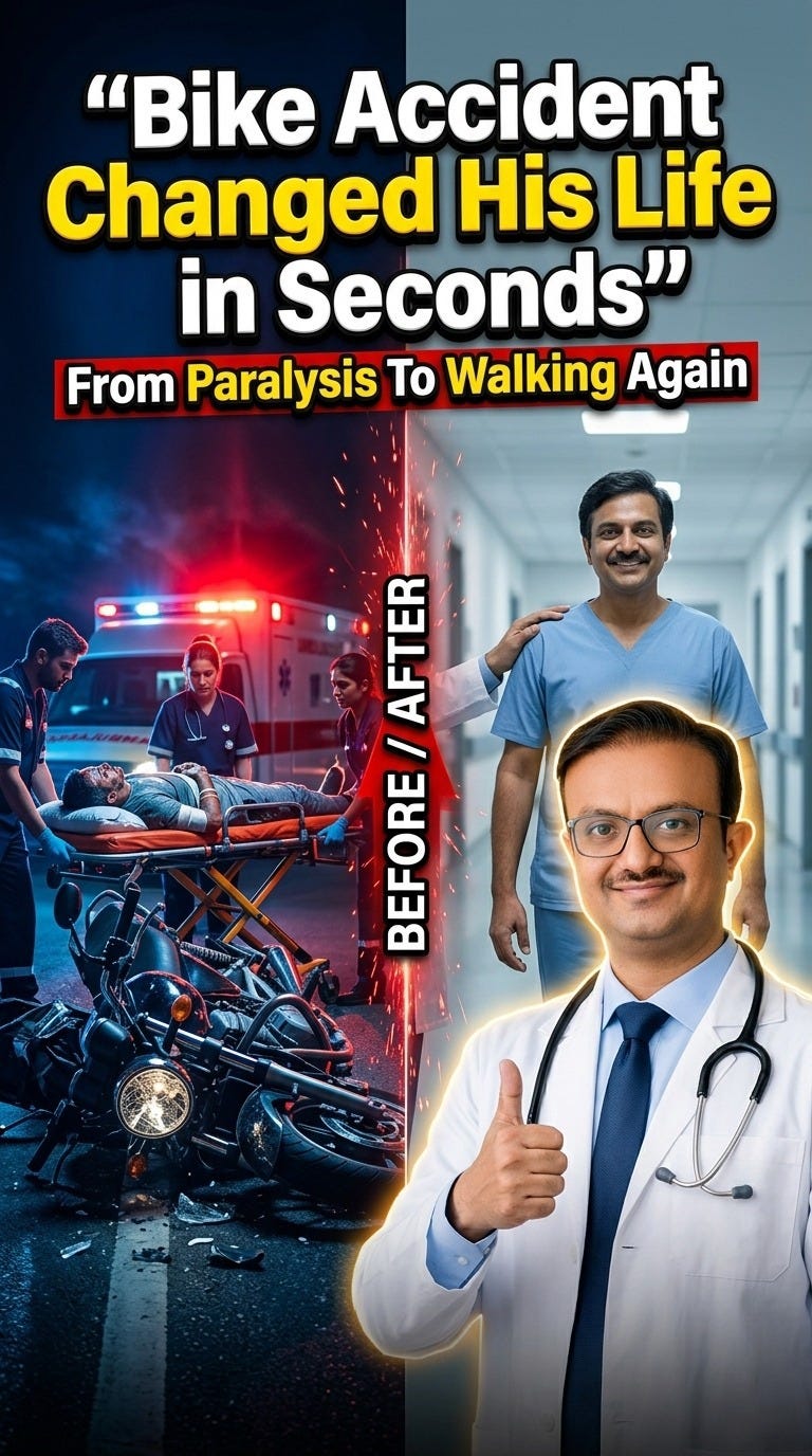 From Paralysis to Walking: A Bike Accident Survivor’s Real Recovery Story (India 2026)