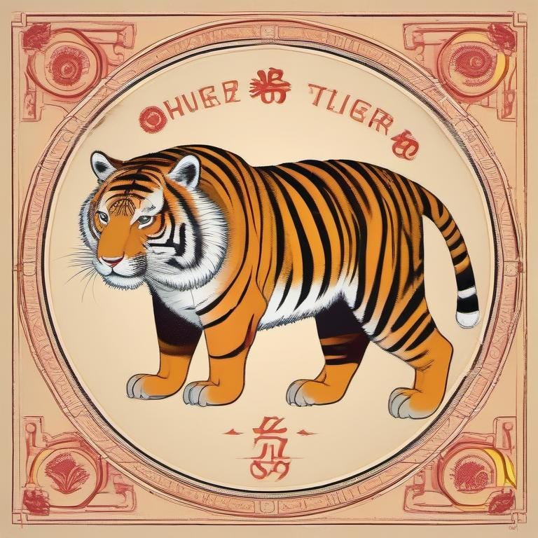 1962 Chinese Zodiac Year of the Tiger by Astrology Realm Medium