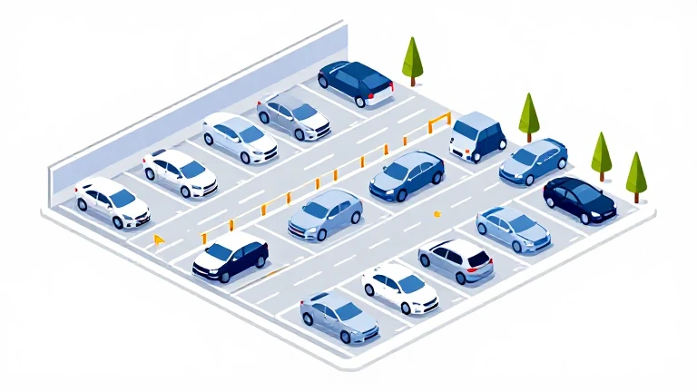isometric parking illustration