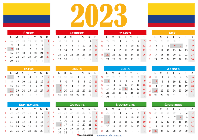 Calendario 2023 Con Festivos Colombia Festivos En Col vrogue.co