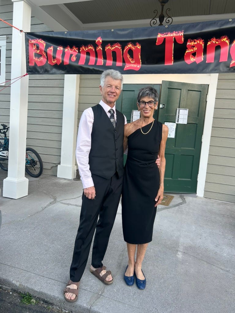 Annual “Burners” getting ready to warm up the dance floor with Argentine tango.