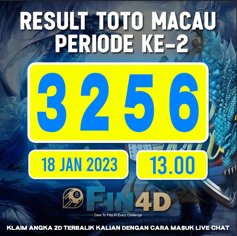 DATA MACAU — HASIL KELUARAN TOTO MACAU 18 JANUARI 2024 13.00 WIB data