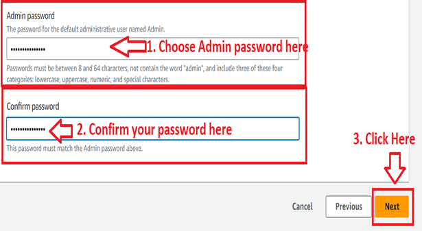 Confirm the Password