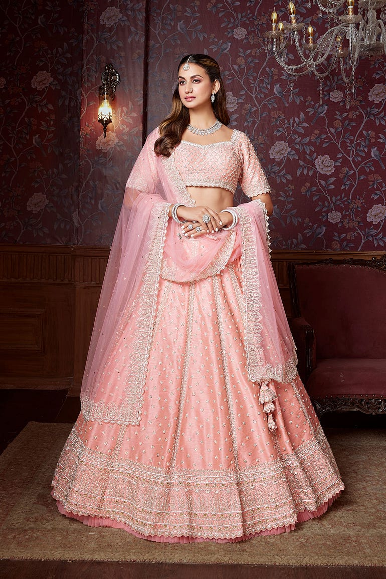 Pink Sangeet Lehenga