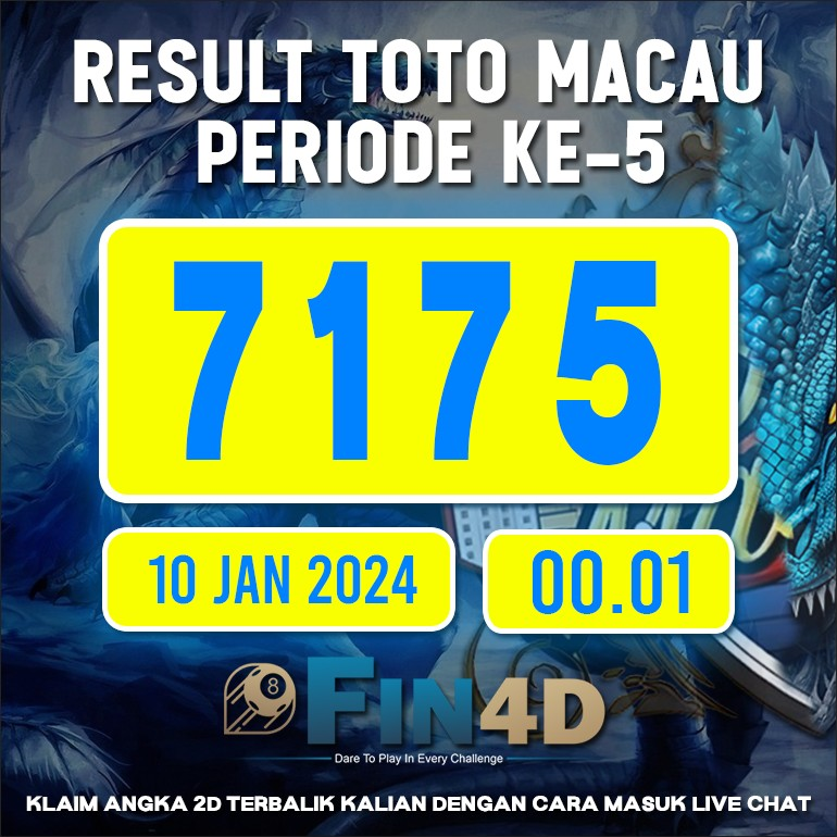 DATA MACAU — HASIL KELUARAN TOTO MACAU 11 JANUARI 2024 00.01 WIB