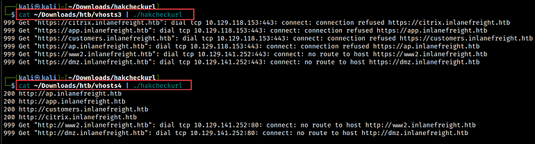 Figure 10 — shows the output of the hakcheckurl tool. r3d-buck3t.com