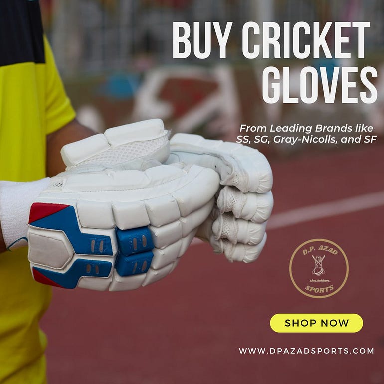 Buy Cricket Gloves From Top Brands at Best Price — DP Azad Sports