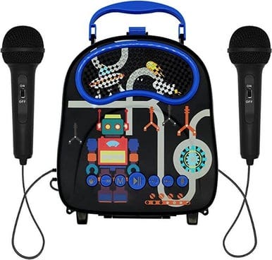Kidsonor Kids Bluetooth Karaoke Machine with 2 Microphones, Wireless  Rechargeable Remote Control Portable Karaoke Speaker Music MP3 Player  Loudspeaker