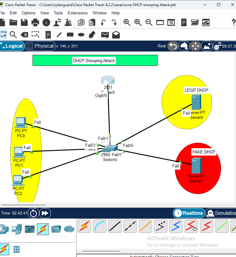 “CCNA” Defending Your Network Against Rogue DHCP with DHCP Snooping in Cisco Packet Tracer