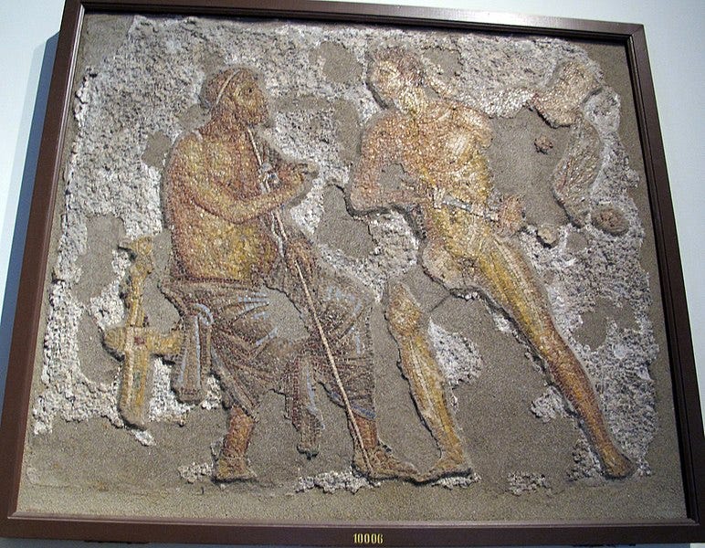 Achille affronta Agamennone, da casa di Apollo a Pompei