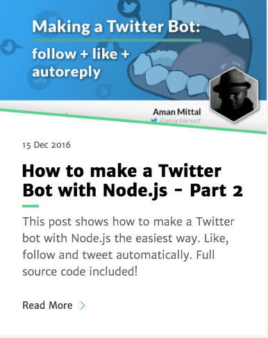 How to make a Twitter Bot with NodeJS | by Aman Mittal | Chatbots Life