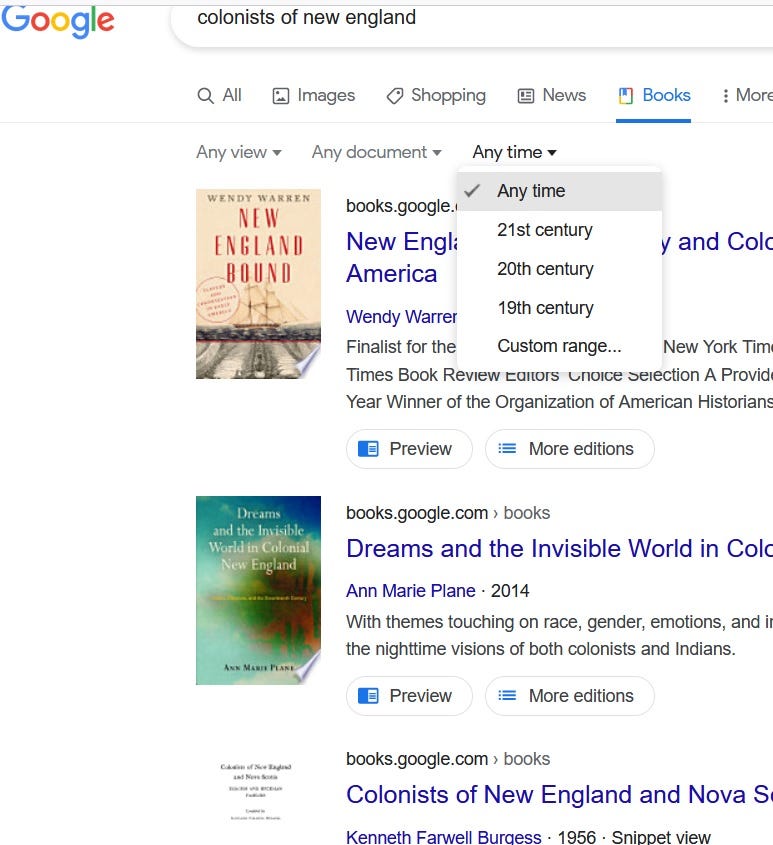 Using Google Books for Lineage Research GenTales