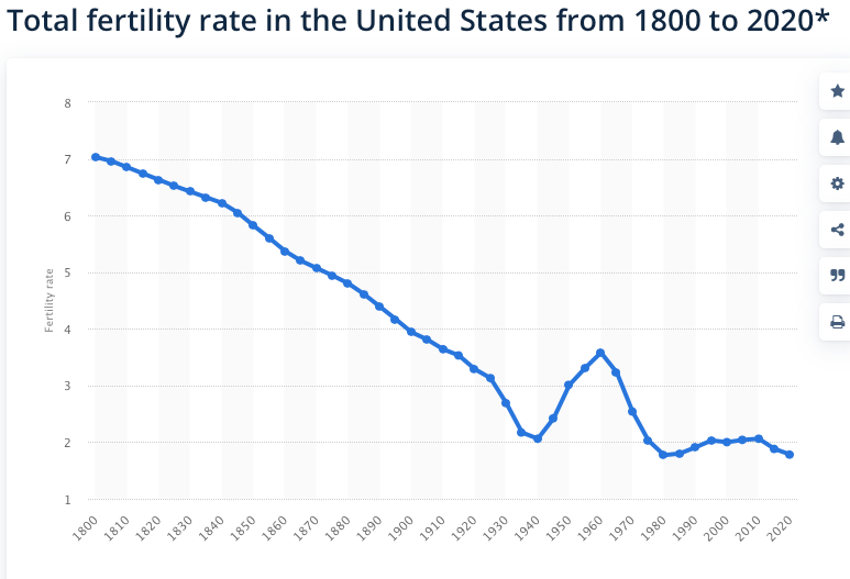 The Fertility Rate in the US Has Plummeted