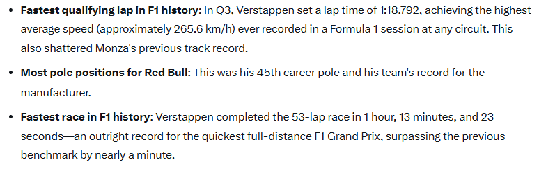 UPDATED GFT AI F1 DRIVER RANKINGS: Max Storms Back with Record-Breaking Win at Monza, Piastri…