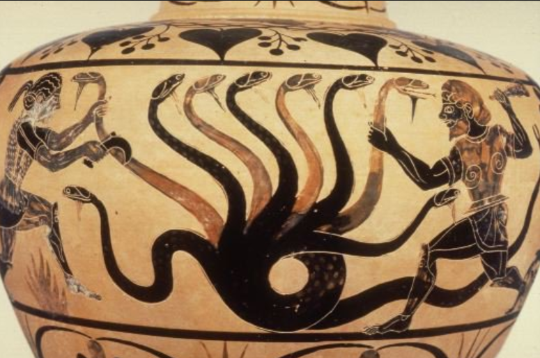 Hercules fighting the Hydra https://static.perseus.tufts.edu/Herakles/Hpix/1990.05.0243.jpeg