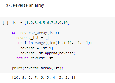 Interview question: Reverse an array in Python | by Tracyrenee | Medium