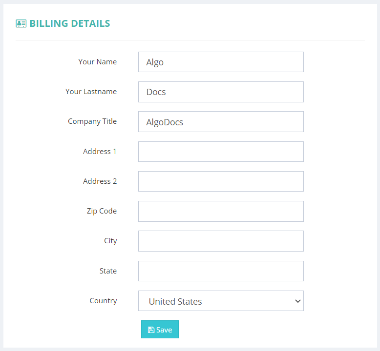 How can I update my billing details? AlgoDocs Medium How can I update my billing details? AlgoDocs Medium