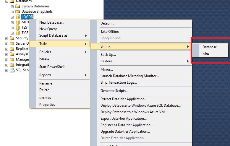 Database Shrink Nedir ?. Bugün sizlere database shrink /… | by Işkın ...