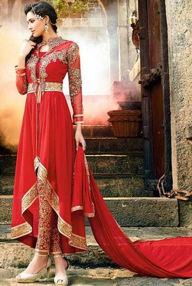 Buy Red Color Salwar Kameez Online | by Glowindian | Medium