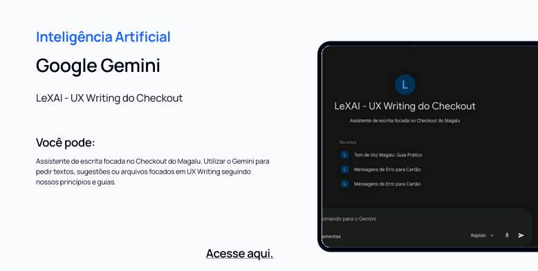apresentação para o time de produto — ux writing & IA