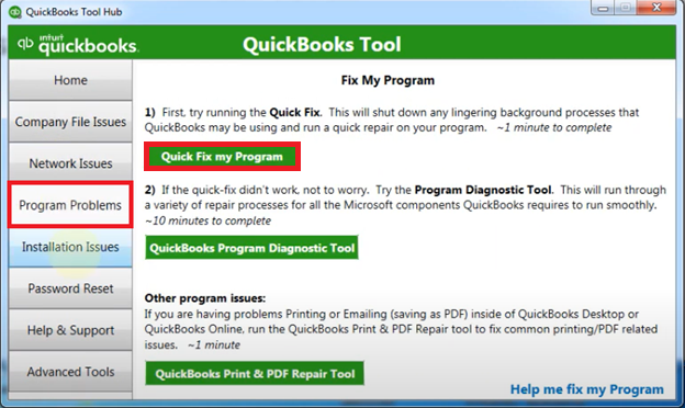 QuickBooks Tool Hub Error