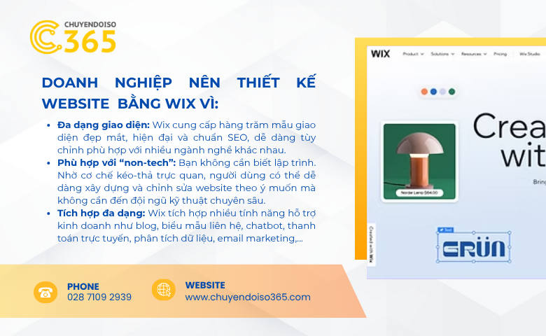 Công Ty Thiết Kế Website Doanh Nghiệp Bằng Wix Giá Tốt
