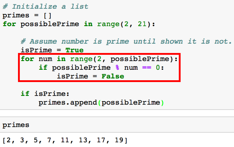 Prime Numbers using Python. Write a program to generate a list of… | by  Michael Galarnyk | Medium