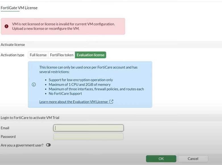Fortinet Support sayfasında üyelik açtığınız maili buraya giriyorsunuz.