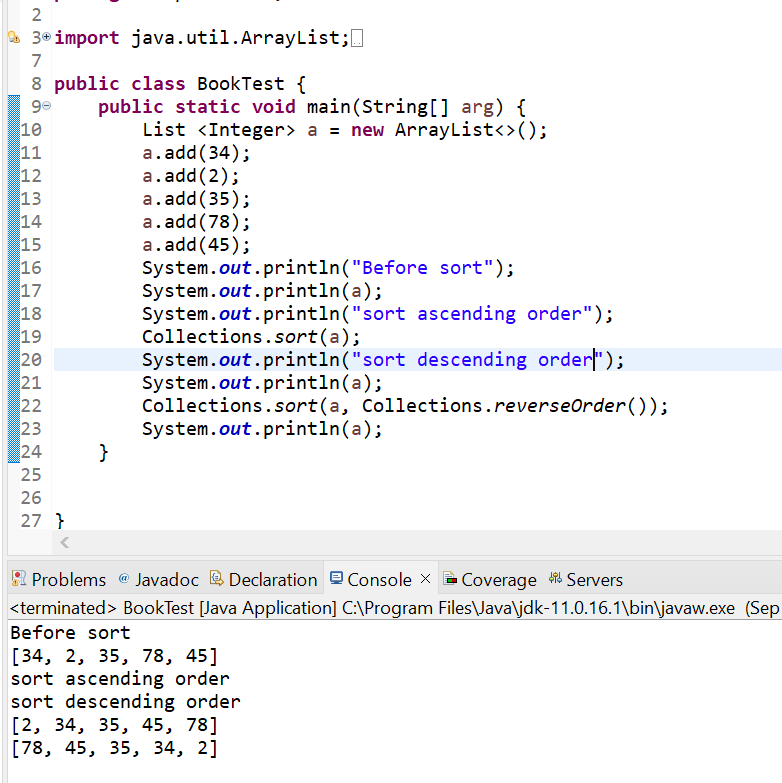Shorting the collection in java - Navaneethan S - Medium